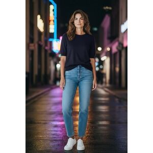 Made in Italy M.A.C. Cashmere Blue Sweater Top Made In Italy Size ?